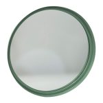 Zrkadlo s nefritovo zeleným rámom z kovu