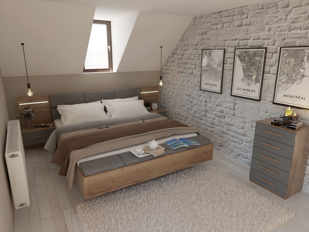 Dizajnérske riešenie: Spálňa pod šikmou strechou s vikierom