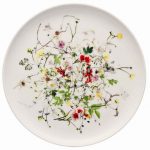 porcelánový tanier na pečivo s motívom kvetov