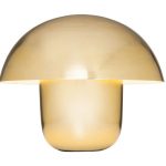 zlatá stolová lampa v tvare hríbika