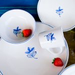 Modranská keramika vzor Modrý lístok jahody