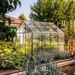 úžitková záhrada so skleníkom vo vitktoriánskom štýle