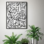 Interiérové rastliny a abstraktný obraz