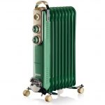 zelený rebrový radiátor elektrický